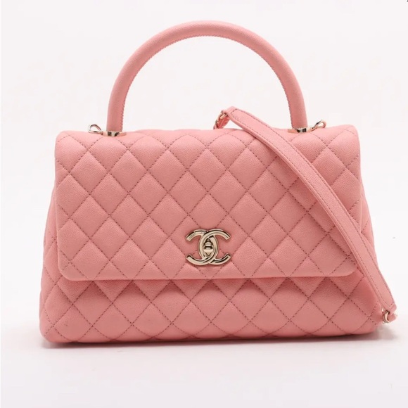 CHANEL Handbags - CHANEL Coco Pink Cavier Top Handle bag